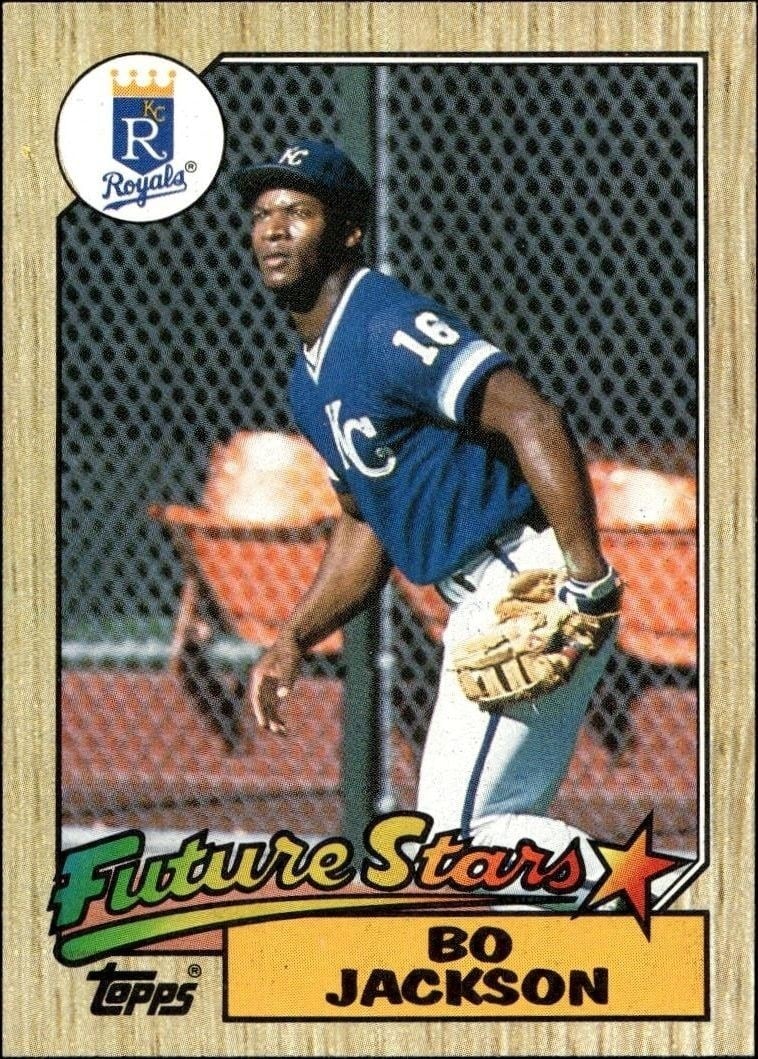 Bo Jackson 1987 Topps #170 Baseball Trading Card - Front 1987 Topps Bo Jackson #170 baseball trading card front
