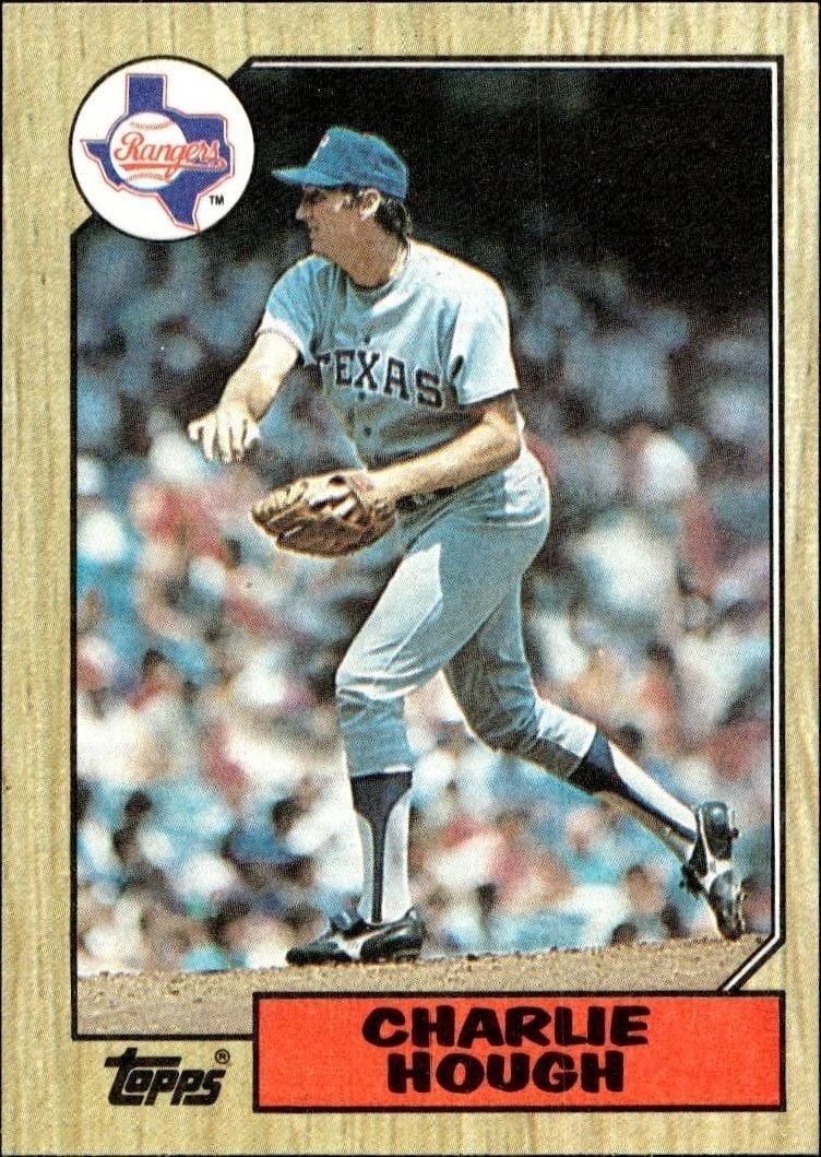 Charlie Hough 1987 Topps #70 Baseball Trading Card - Front 1987 Topps Charlie Hough #70 baseball trading card front