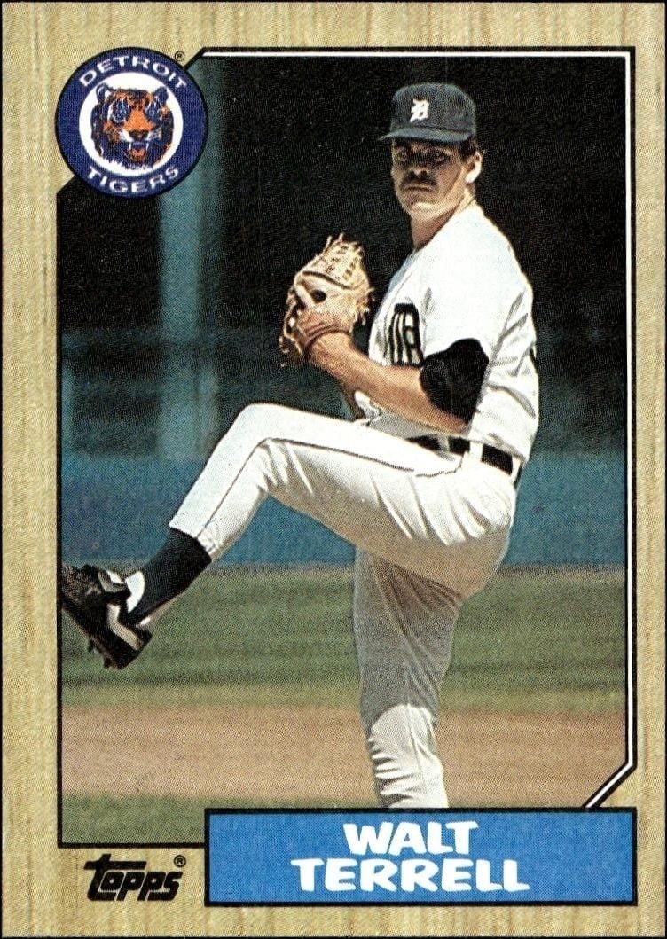 Walt Terrell 1987 Topps #72 Baseball Trading Card - Front 1987 Topps Walt Terrell #72 baseball trading card front