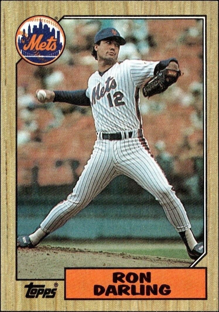 Ron Darling 1987 Topps #75 Baseball Trading Card - Front 1987 Topps Ron Darling #75 baseball trading card front