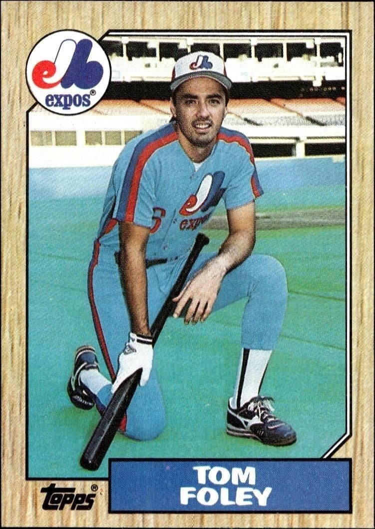 Tom Foley 1987 Topps #78 Baseball Trading Card - Front 1987 Topps Tom Foley #78 baseball trading card front