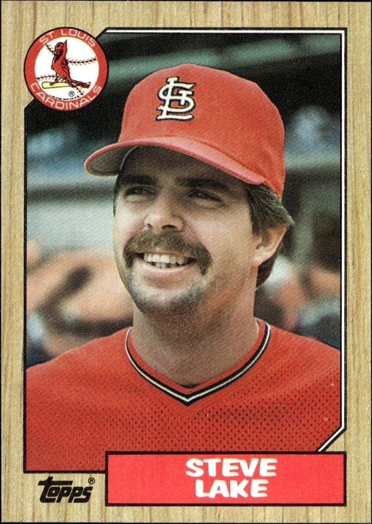 Steve Lake 1987 Topps #84 Baseball Trading Card - Front 1987 Topps Steve Lake #84 baseball trading card front