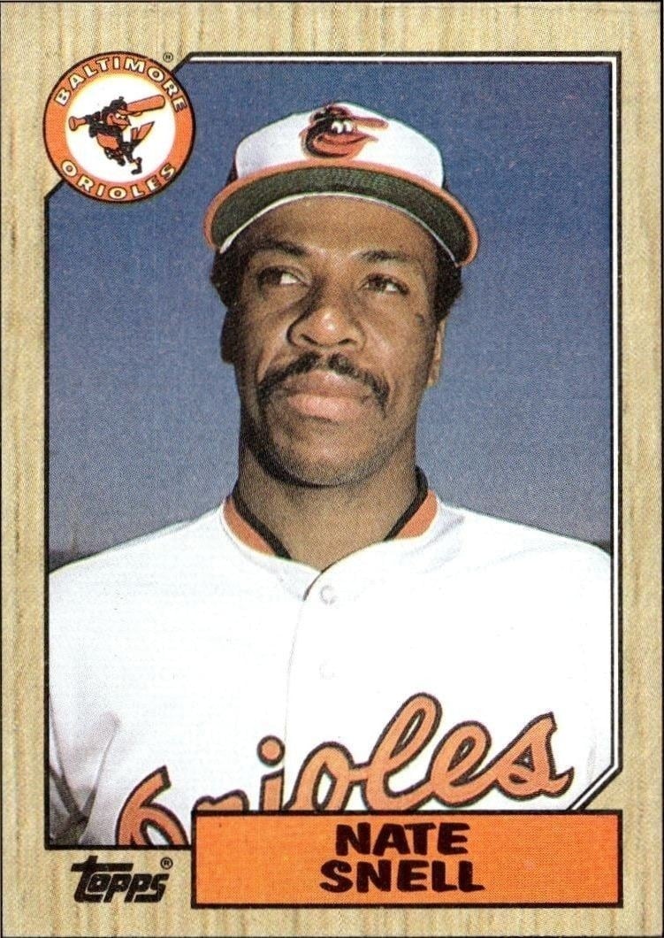 Nate Snell 1987 Topps #86 Baseball Trading Card - Front 1987 Topps Nate Snell #86 baseball trading card front