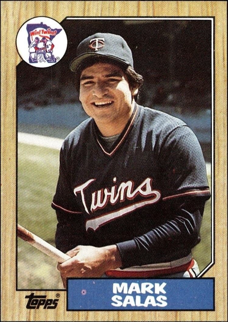 Mark Salas 1987 Topps #87 Baseball Trading Card - Front 1987 Topps Mark Salas #87 baseball trading card front
