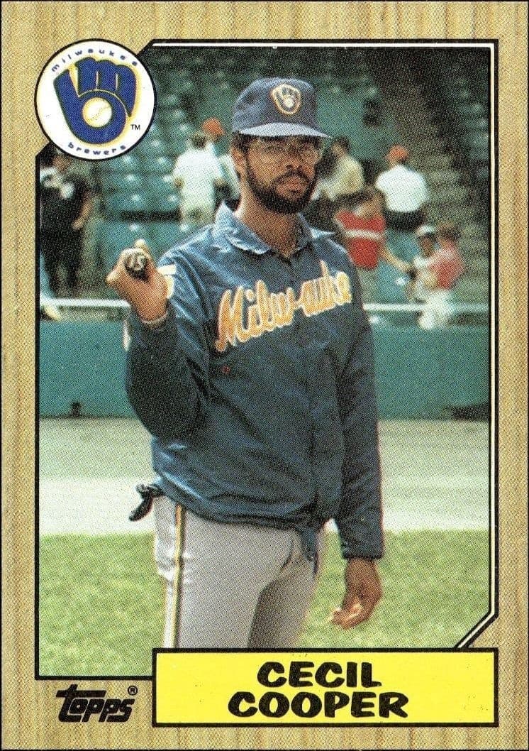 1987 Topps Cecil Cooper #10 trading card