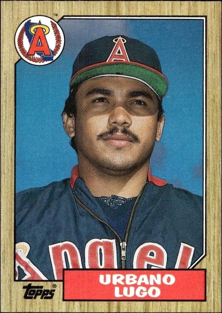 Urbano Lugo 1987 Topps #92B Baseball Trading Card - Front 1987 Topps Urbano Lugo #92B baseball trading card front