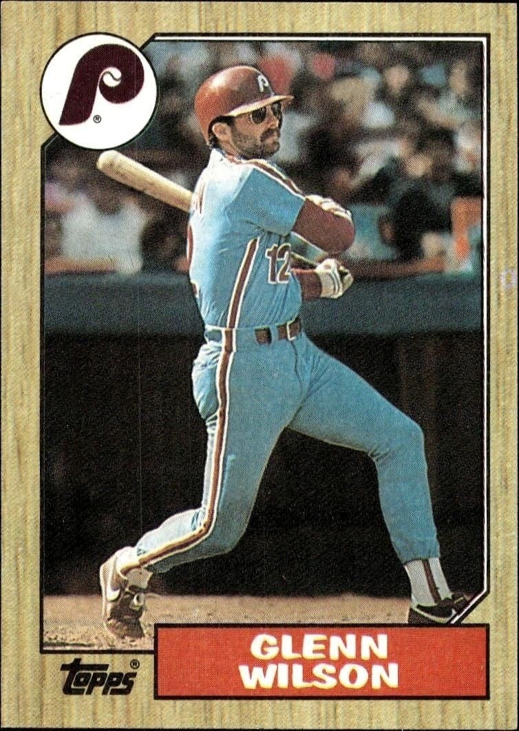 Glenn Wilson 1987 Topps #97 Baseball Trading Card - Front 1987 Topps Glenn Wilson #97 baseball trading card front