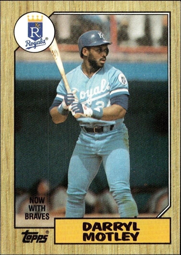 Darryl Motley 1987 Topps #99 Baseball Trading Card - Front 1987 Topps Darryl Motley #99 baseball trading card front