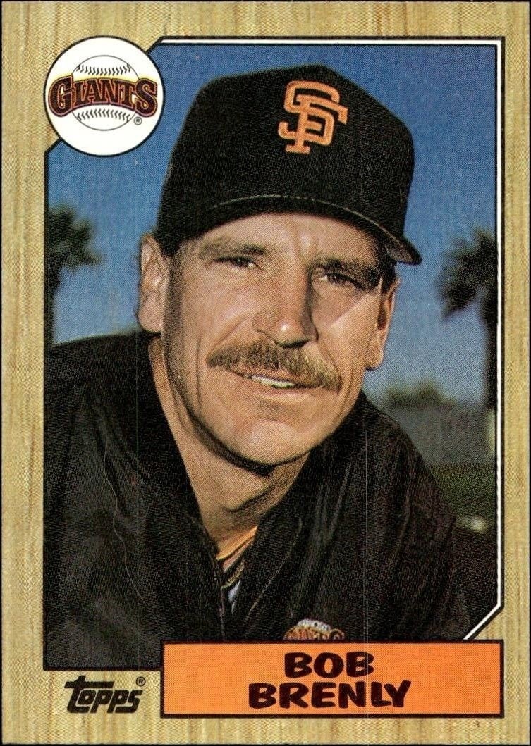 Bob Brenly 1987 Topps #125 Baseball Trading Card - Front 1987 Topps Bob Brenly #125 baseball trading card front