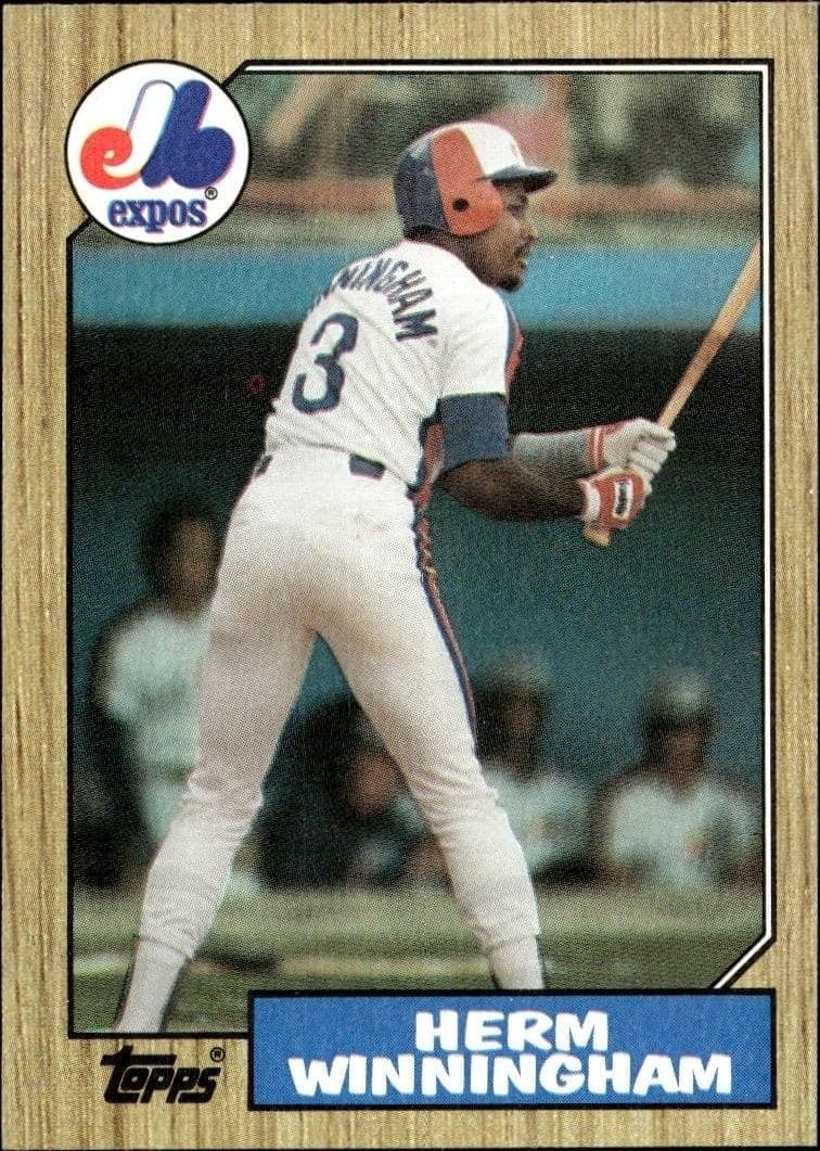1987 Topps Herm Winningham #141 trading card
