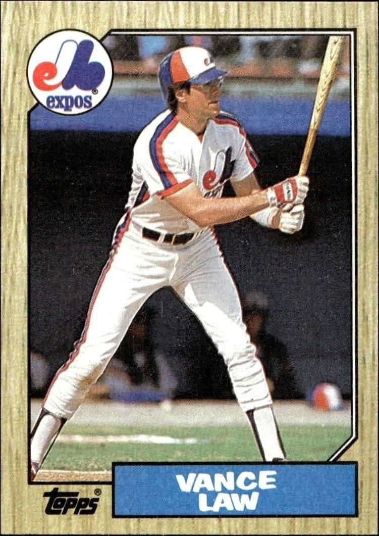 Vance Law 1987 Topps #127 Baseball Trading Card - Front 1987 Topps Vance Law #127 baseball trading card front