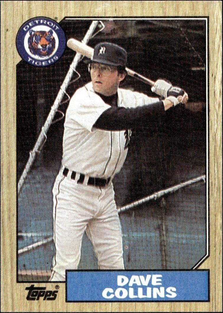 Dave Collins 1987 Topps #148 Baseball Trading Card - Front 1987 Topps Dave Collins #148 baseball trading card front