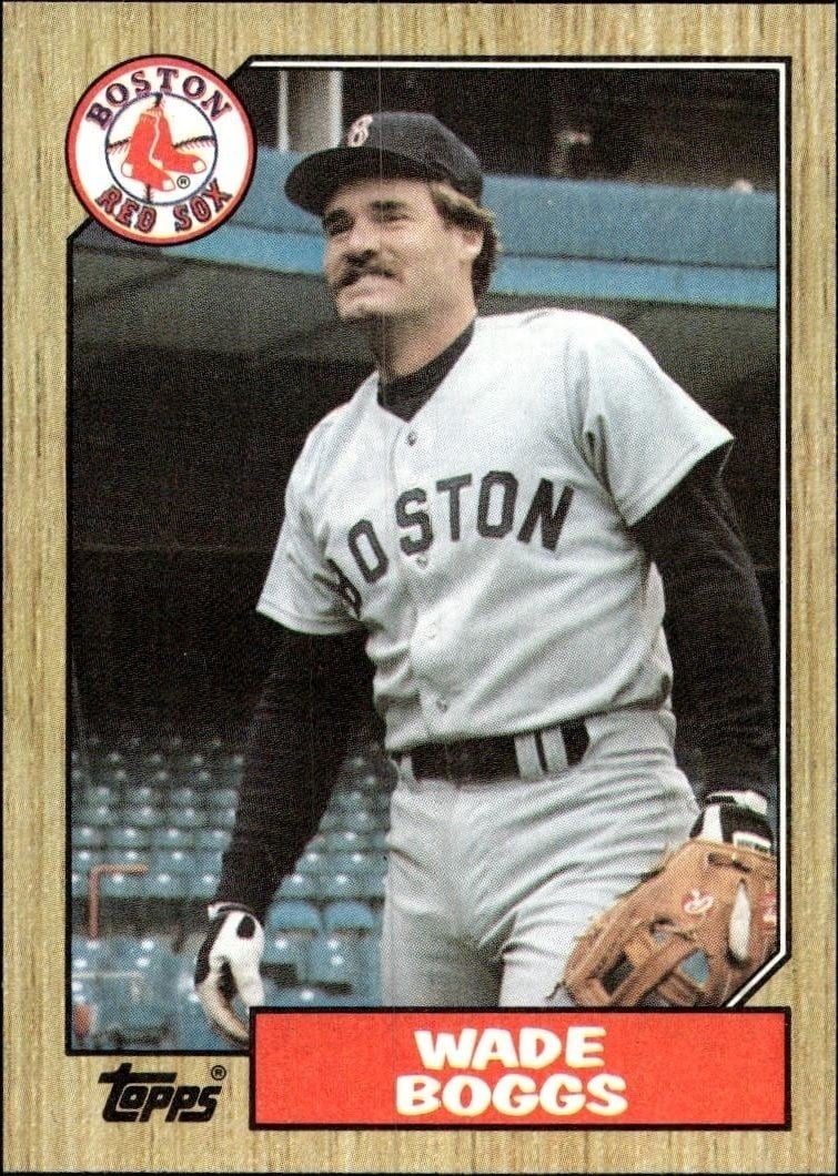 Wade Boggs 1987 Topps #150 Baseball Trading Card - Front 1987 Topps Wade Boggs #150 baseball trading card front
