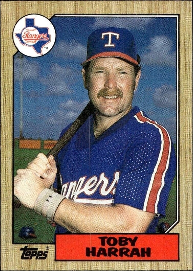 Toby Harrah 1987 Topps #152 Baseball Trading Card - Front 1987 Topps Toby Harrah #152 baseball trading card front