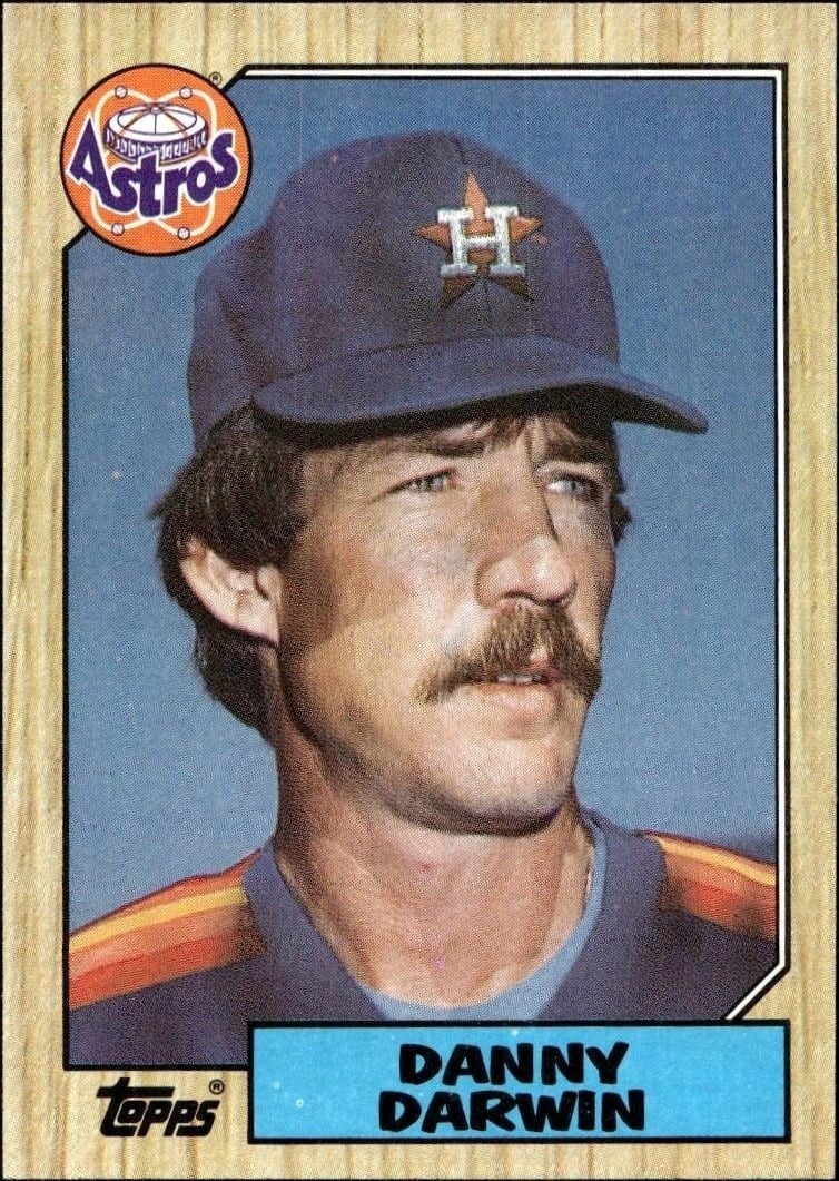 Danny Darwin 1987 Topps #157 Baseball Trading Card - Front 1987 Topps Danny Darwin #157 baseball trading card front