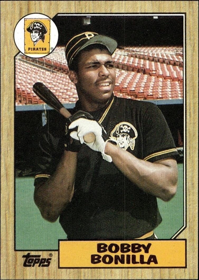 Bobby Bonilla 1987 Topps #184 Baseball Trading Card - Front 1987 Topps Bobby Bonilla #184 baseball trading card front