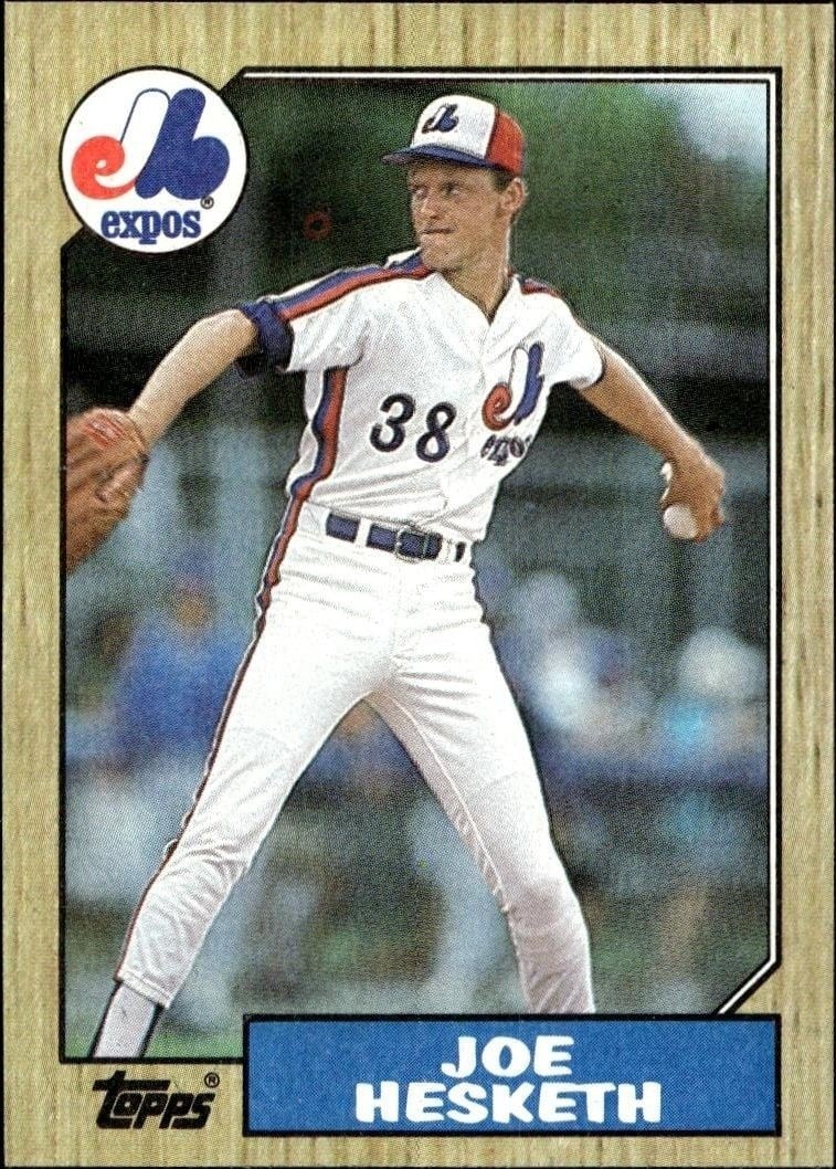 Joe Hesketh 1987 Topps #189 Baseball Trading Card - Front 1987 Topps Joe Hesketh #189 baseball trading card front