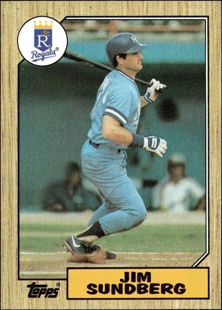 Jim Sundberg 1987 Topps #190 Baseball Trading Card - Front 1987 Topps Jim Sundberg #190 baseball trading card front