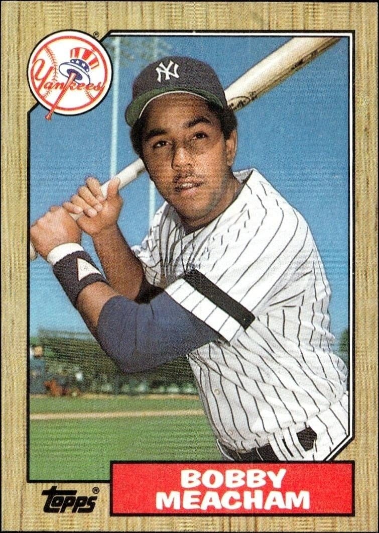 Bobby Meacham 1987 Topps #62 Baseball Trading Card - Front 1987 Topps Bobby Meacham #62 baseball trading card front