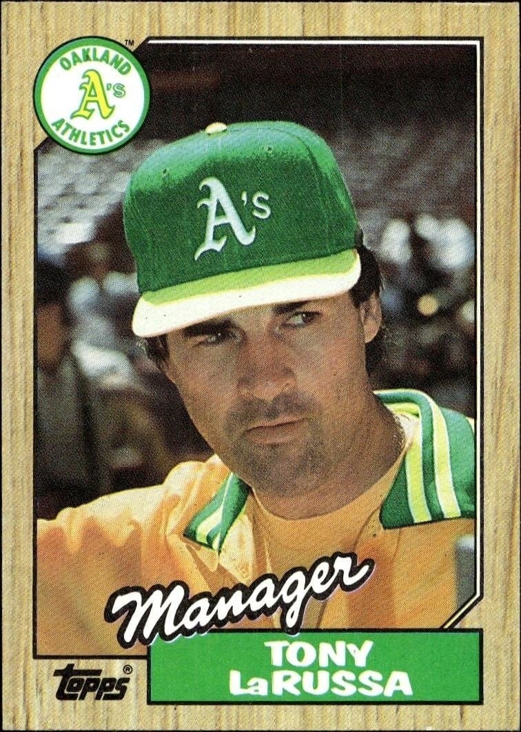 Tony LaRussa 1987 Topps #68 Baseball Trading Card - Front 1987 Topps Tony LaRussa #68 baseball trading card front