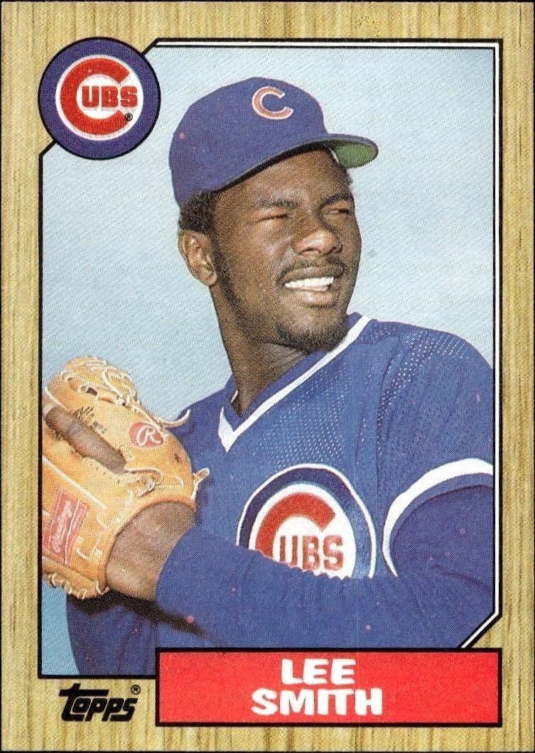 Lee Smith 1987 Topps #23 Baseball Trading Card - Front 1987 Topps Lee Smith #23 baseball trading card front