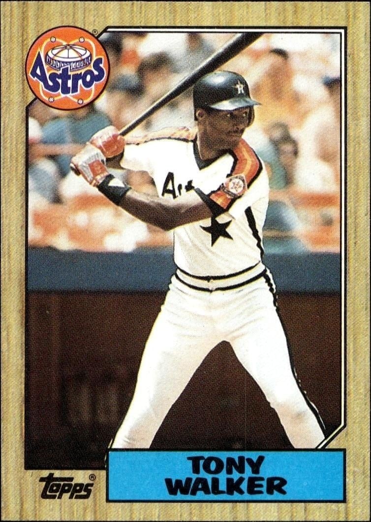 Tony Walker 1987 Topps #24 Baseball Trading Card - Front 1987 Topps Tony Walker #24 baseball trading card front
