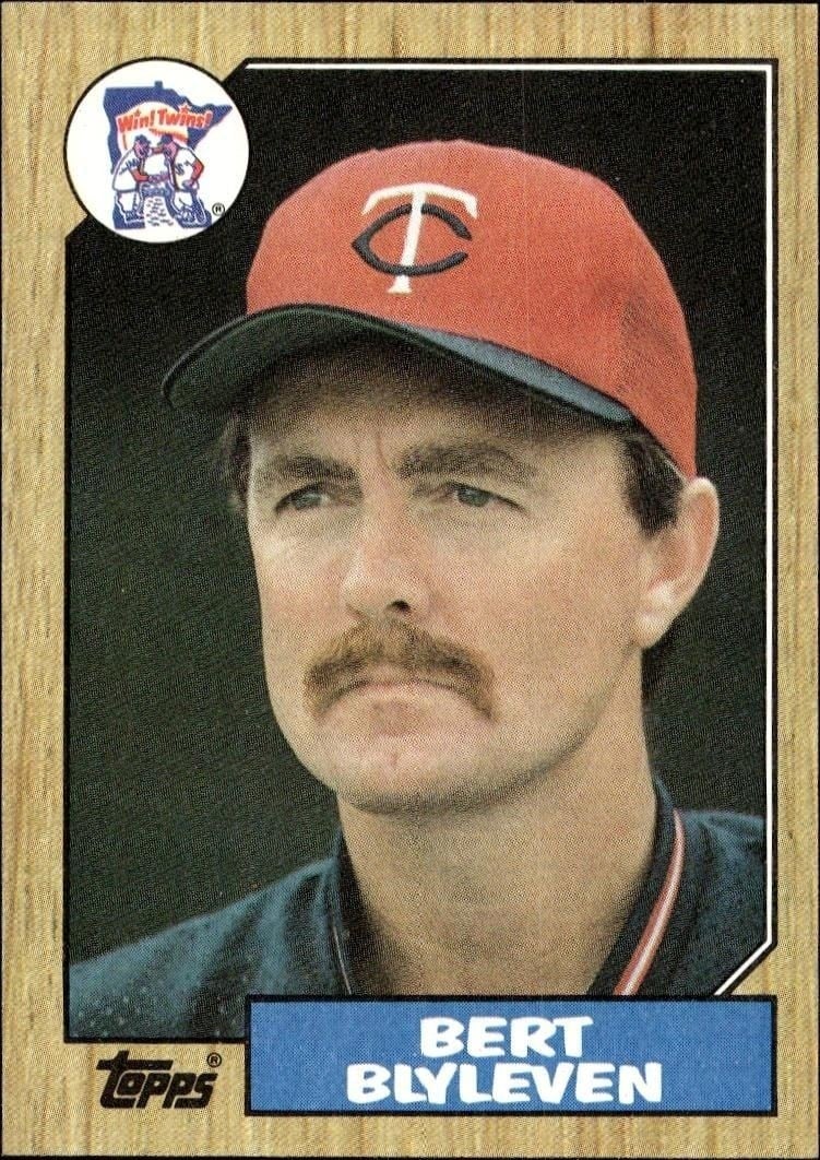 Bert Blyleven 1987 Topps #25 Baseball Trading Card - Front 1987 Topps Bert Blyleven #25 baseball trading card front