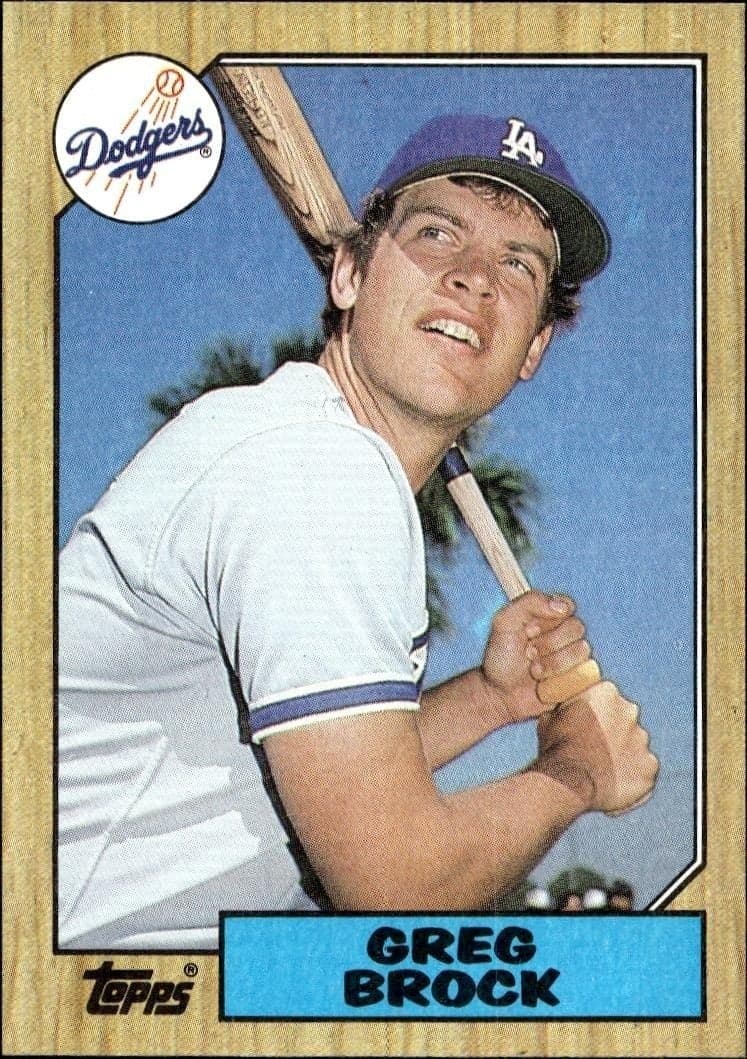 1987 Topps Greg Brock #26 trading card
