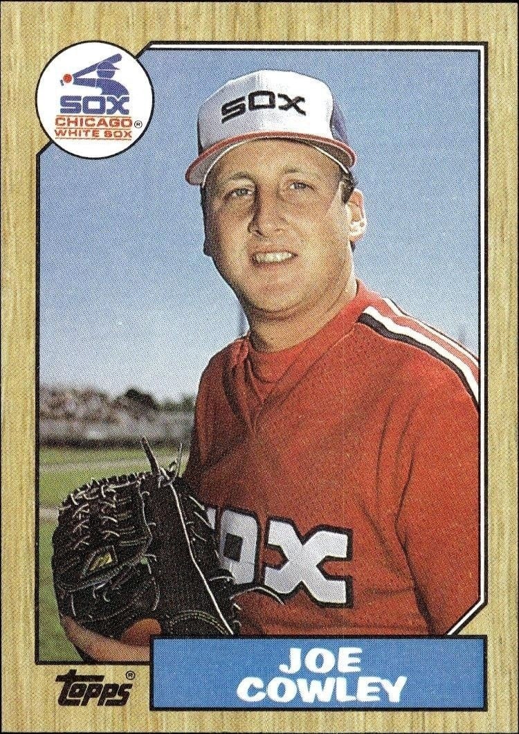 Joe Cowley 1987 Topps #27 Baseball Trading Card - Front 1987 Topps Joe Cowley #27 baseball trading card front