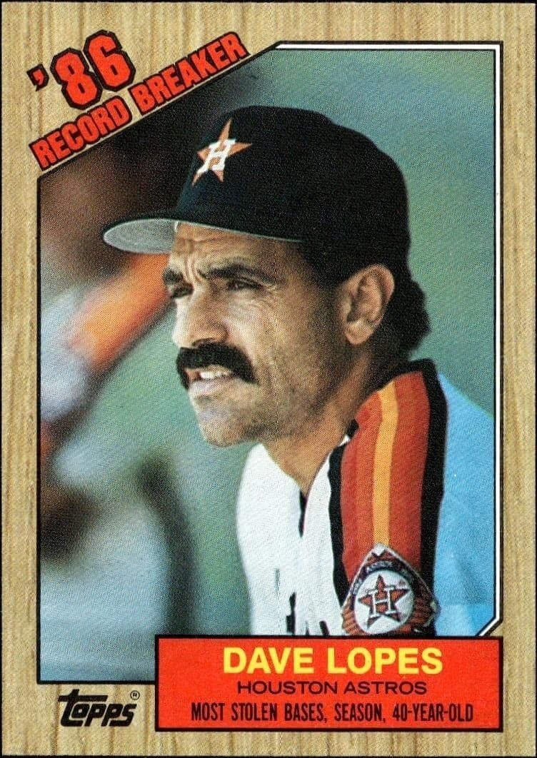 1987 Topps Dave Lopes #4 trading card