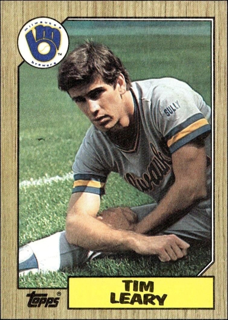 Tim Leary 1987 Topps #32 Baseball Trading Card - Front 1987 Topps Tim Leary #32 baseball trading card front