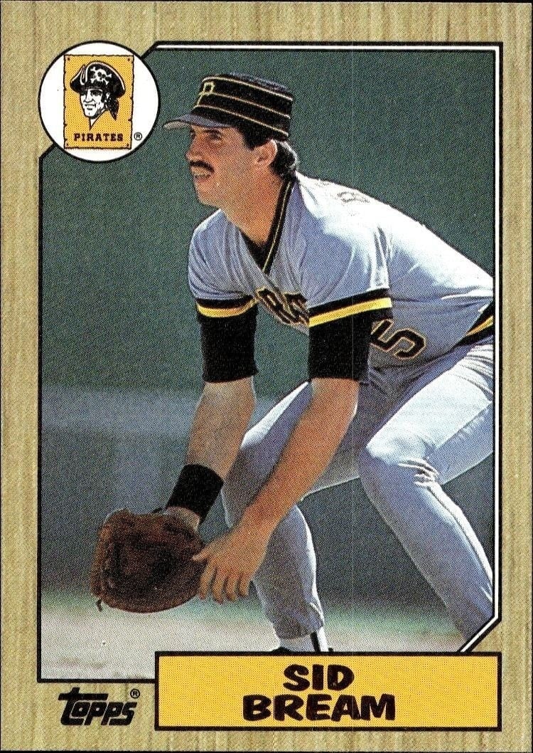 Sid Bream 1987 Topps #35 Baseball Trading Card - Front 1987 Topps Sid Bream #35 baseball trading card front