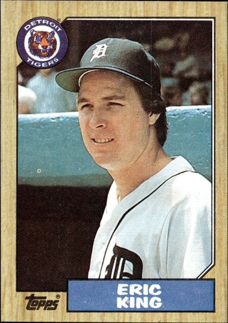 Eric King 1987 Topps #36 Baseball Trading Card - Front 1987 Topps Eric King #36 baseball trading card front