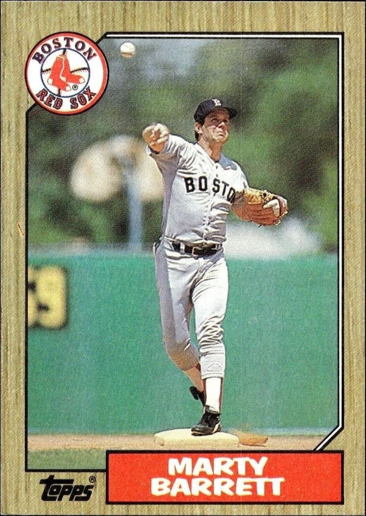 Marty Barrett 1987 Topps #39 Baseball Trading Card - Front 1987 Topps Marty Barrett #39 baseball trading card front