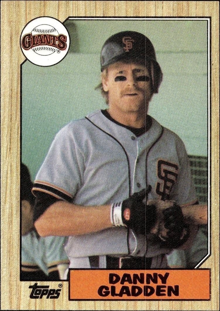 Danny Gladden 1987 Topps #46 Baseball Trading Card - Front 1987 Topps Danny Gladden #46 baseball trading card front
