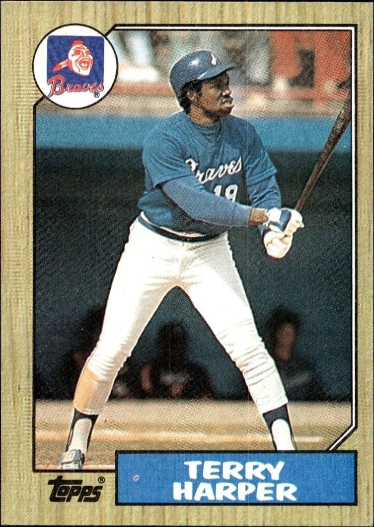 Terry Harper 1987 Topps #49 Baseball Trading Card - Front 1987 Topps Terry Harper #49 baseball trading card front