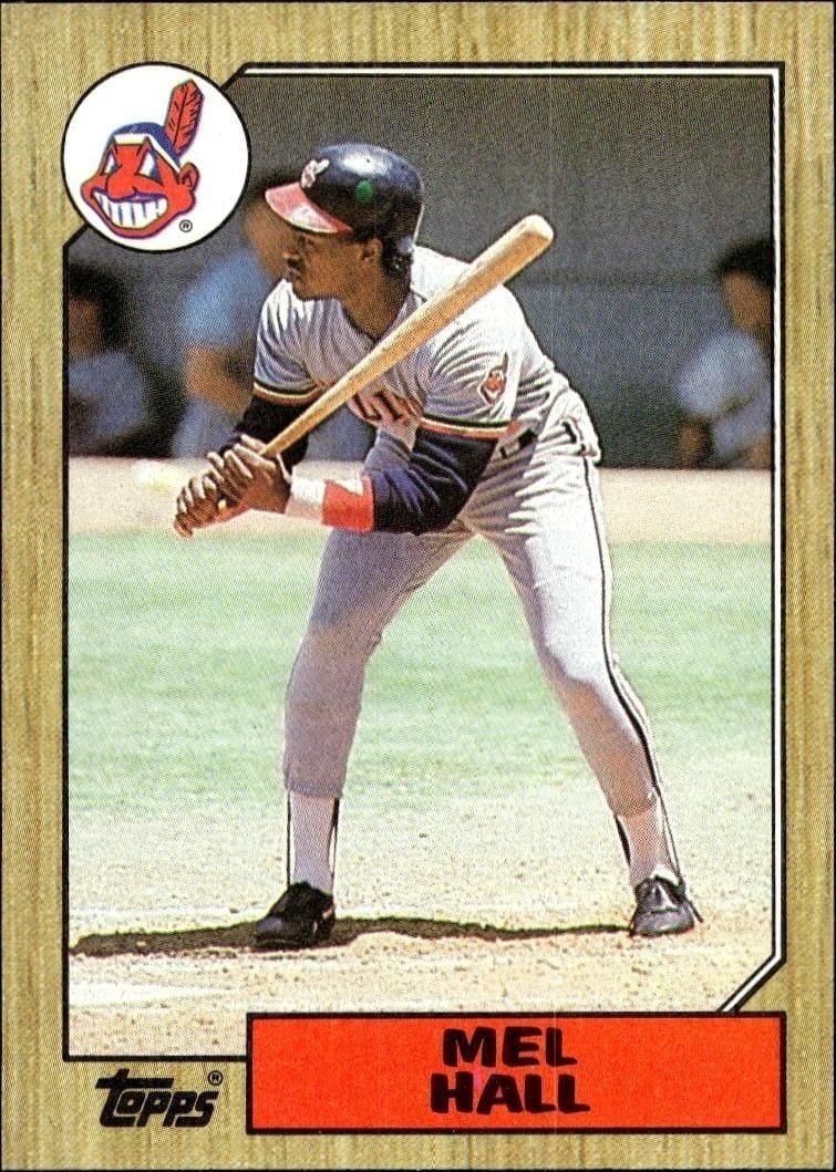Mel Hall 1987 Topps #51 Baseball Trading Card - Front 1987 Topps Mel Hall #51 baseball trading card front