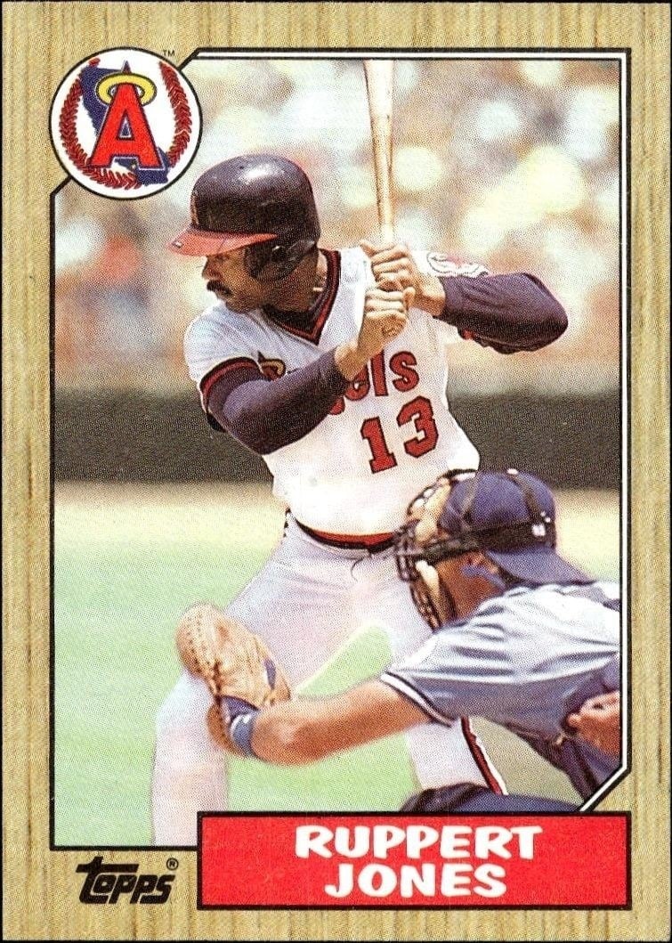 Ruppert Jones 1987 Topps #53 Baseball Trading Card - Front 1987 Topps Ruppert Jones #53 baseball trading card front