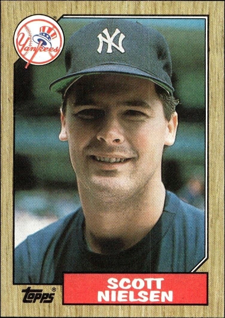 Scott Nielsen 1987 Topps #57 Baseball Trading Card - Front 1987 Topps Scott Nielsen #57 baseball trading card front