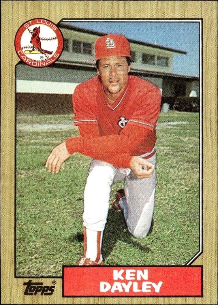 Ken Dayley 1987 Topps #59 Baseball Trading Card - Front 1987 Topps Ken Dayley #59 baseball trading card front