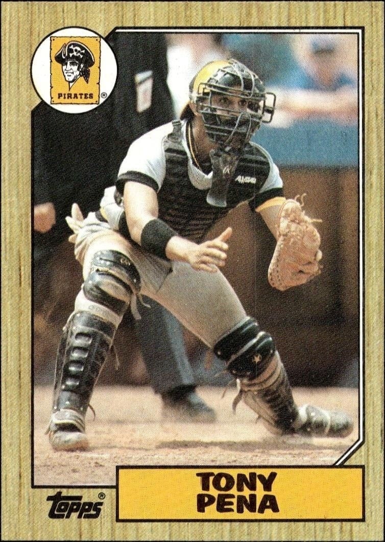 Tony Pena 1987 Topps #60 Baseball Trading Card - Front 1987 Topps Tony Pena #60 baseball trading card front