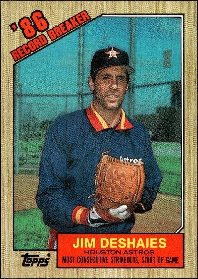 Jim Deshaies 1987 Topps #2 Baseball Trading Card - Front 1987 Topps Jim Deshaies #2 baseball trading card front