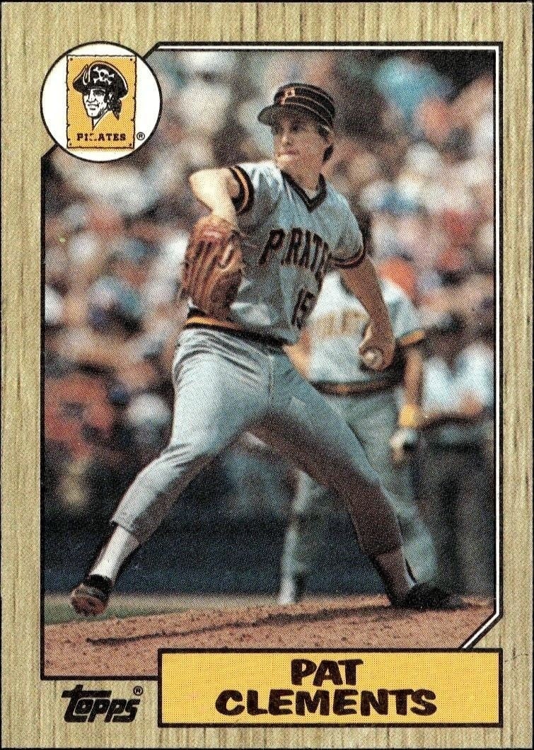 Pat Clements 1987 Topps #16 Baseball Trading Card - Front 1987 Topps Pat Clements #16 baseball trading card front