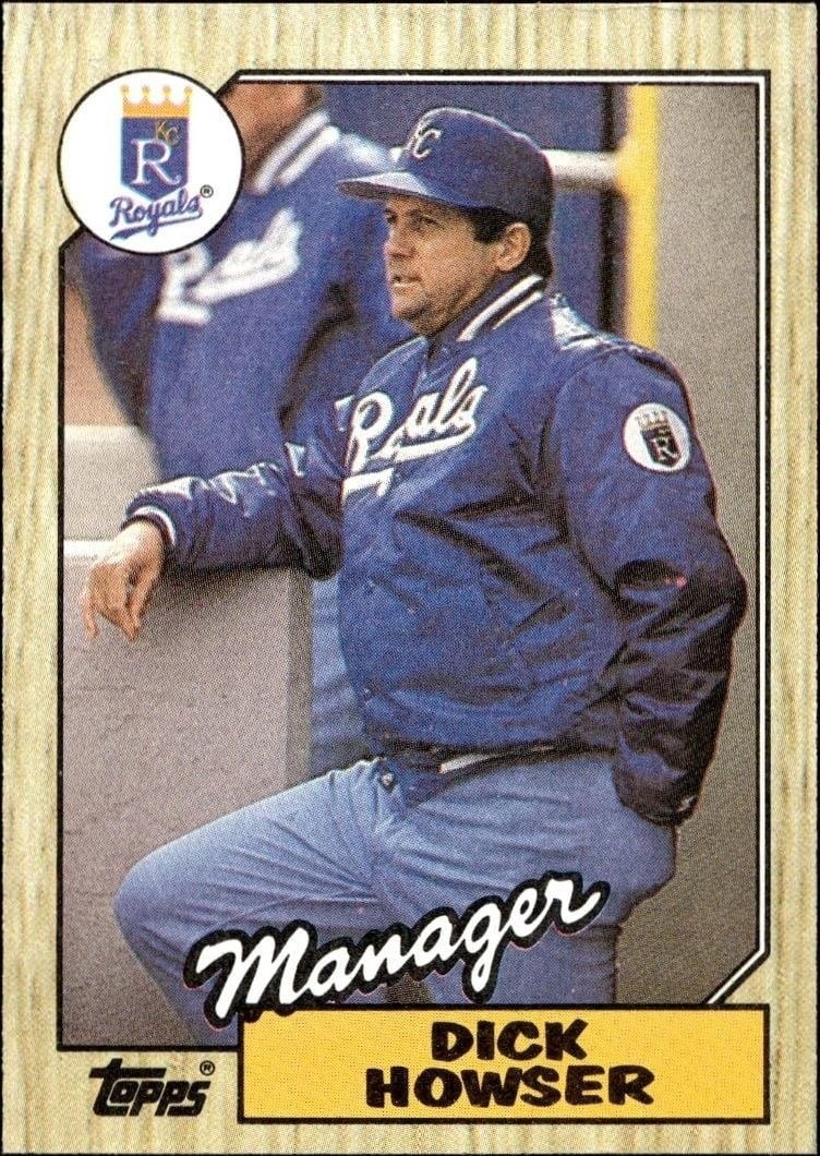 Dick Howser 1987 Topps #18 Baseball Trading Card - Front 1987 Topps Dick Howser #18 baseball trading card front