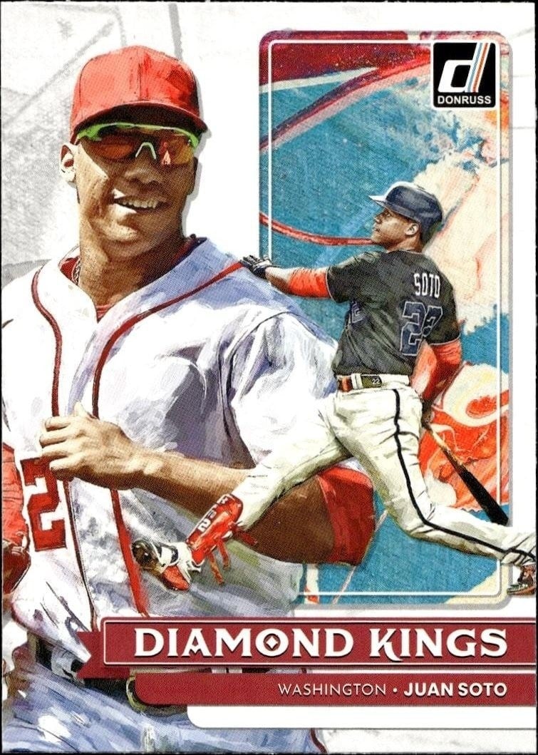 Juan Soto 2022 Panini Donruss #20 Baseball Trading Card - Front 2022 Panini Donruss Juan Soto #20 baseball trading card front