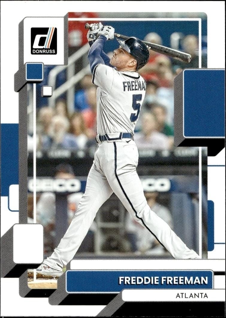 Freddie Freeman 2022 Panini Donruss #129 Baseball Trading Card - Front 2022 Panini Donruss Freddie Freeman #129 baseball trading card front
