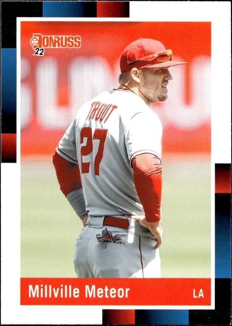 Mike Trout 2022 Panini Donruss #265 Baseball Trading Card - Front 2022 Panini Donruss Mike Trout #265 baseball trading card front