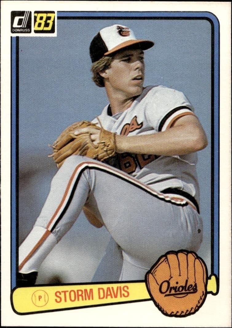 1983 Donruss Storm Davis #619 trading card