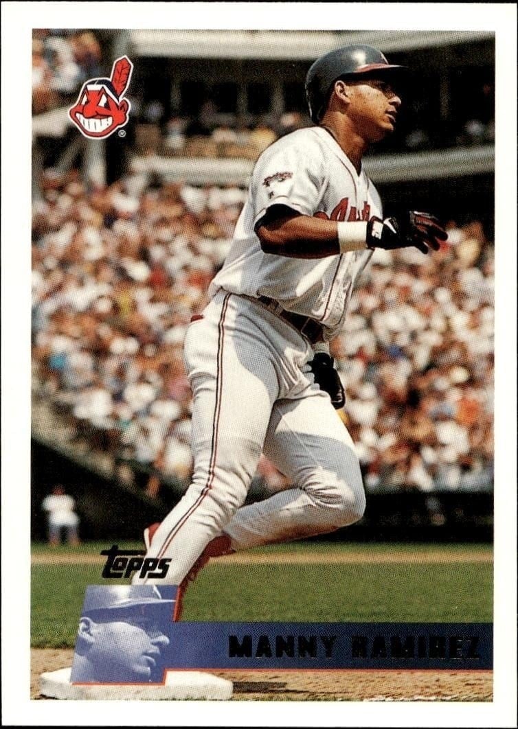 Manny Ramirez 1996 Topps Series 2 #400 Baseball Trading Card - Front 1996 Topps Series 2 Manny Ramirez #400 baseball trading card front