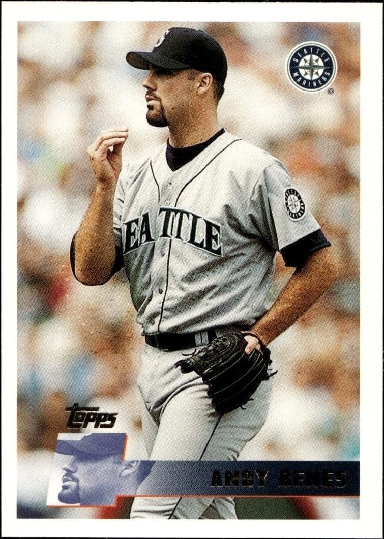 Andy Benes 1996 Topps Series 2 #314 Baseball Trading Card - Front 1996 Topps Series 2 Andy Benes #314 baseball trading card front